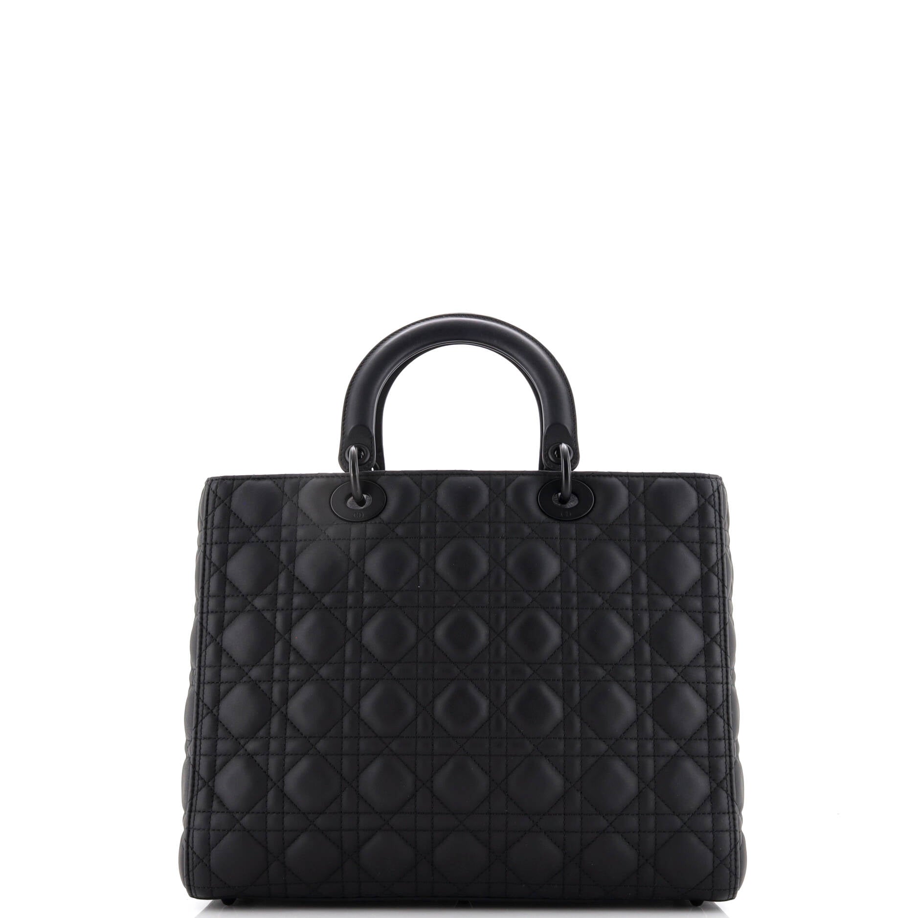 Ultra Matte Lady Dior Bag Cannage Quilt Calfskin Large