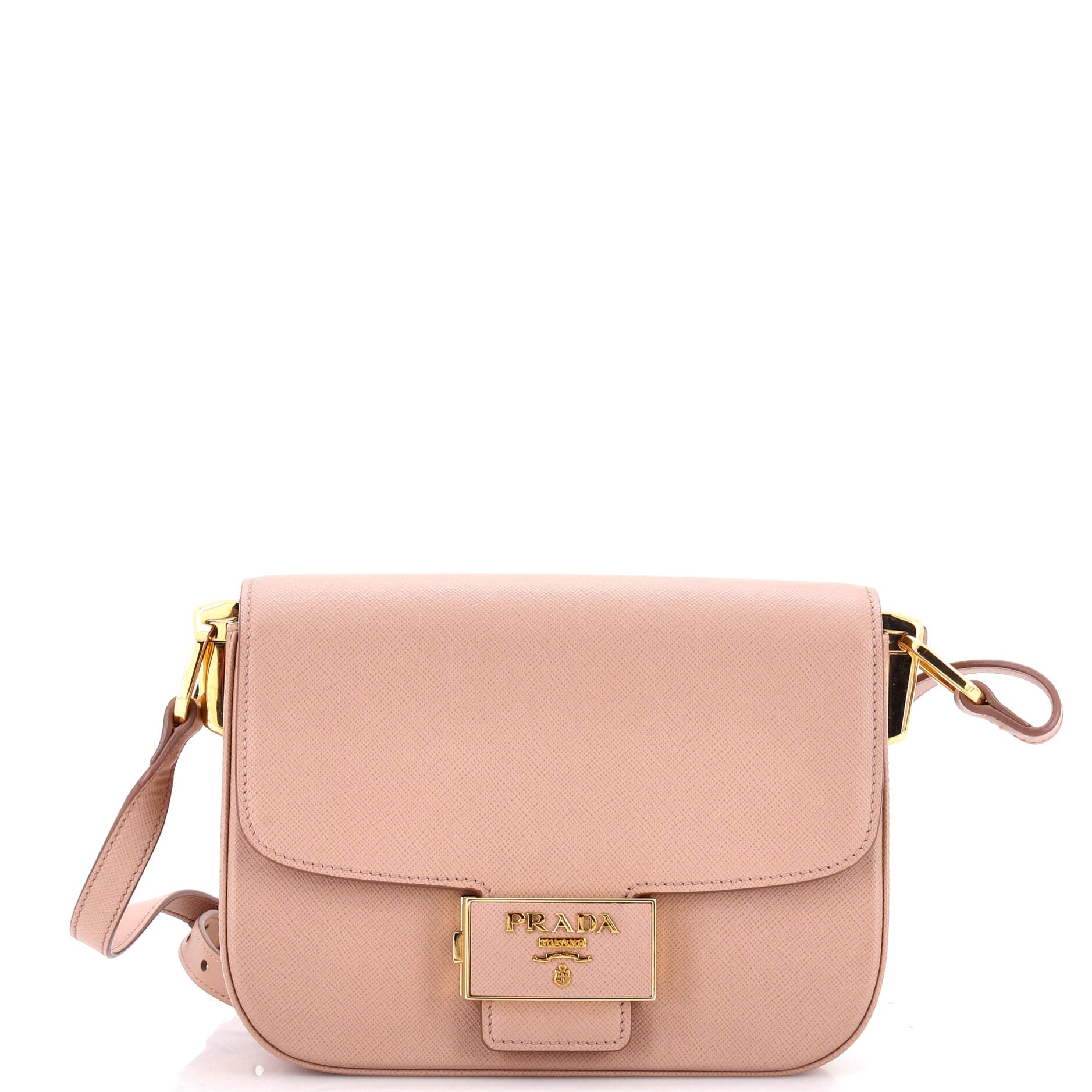 Embleme Flap Bag Saffiano Leather Small