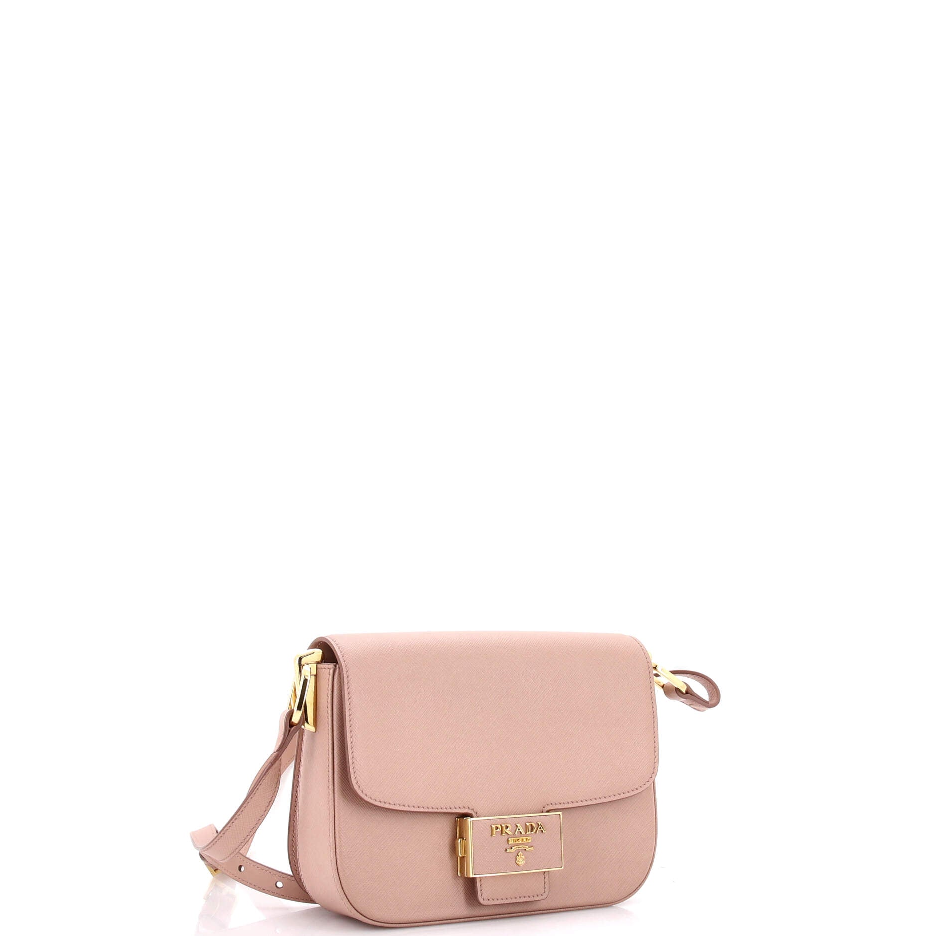 Embleme Flap Bag Saffiano Leather Small