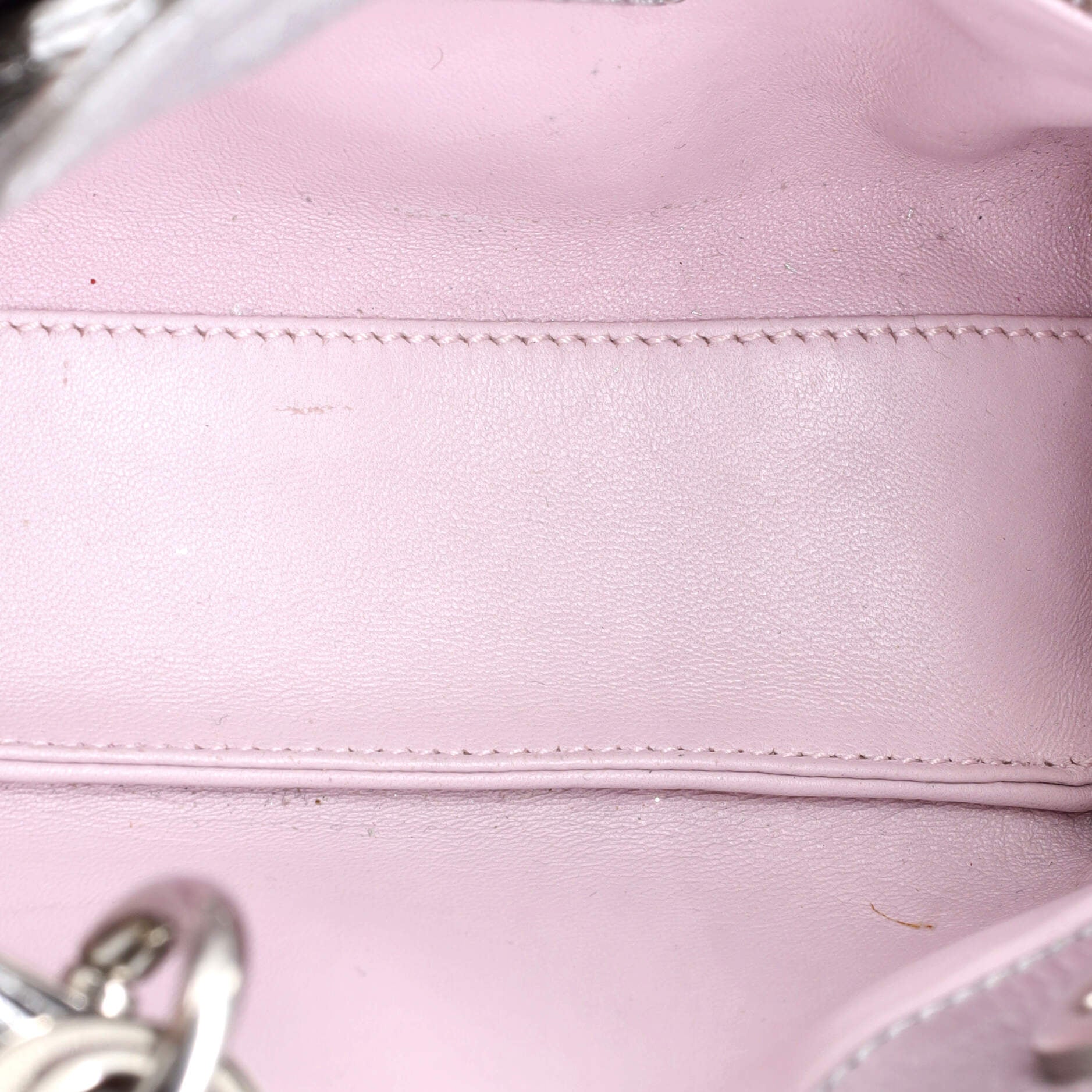 Lady Dior Bag Lizard with Metal Applique Mini