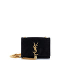 Classic Monogram Tassel Crossbody Bag Suede Small