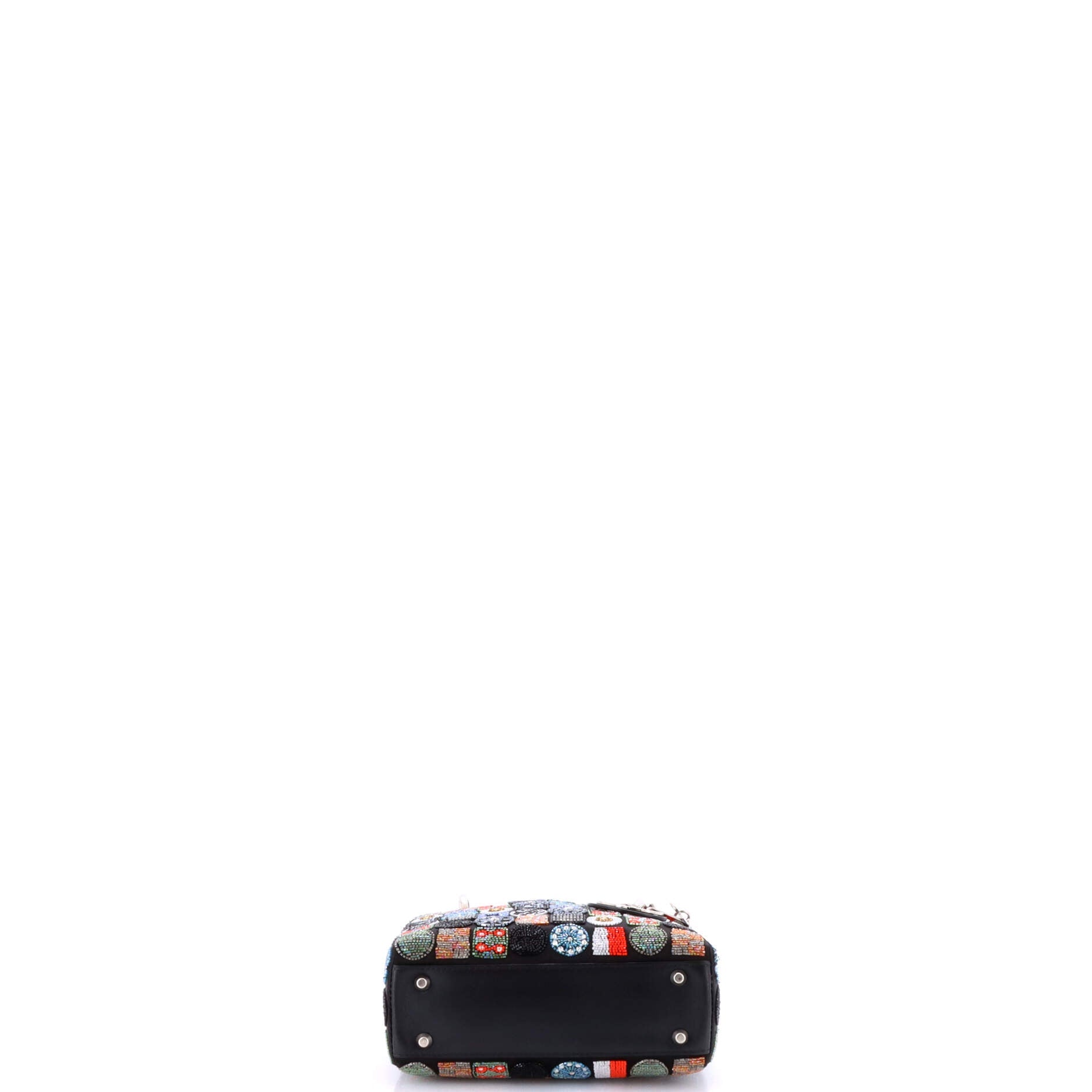 Lady Dior Bag Embellished Satin Mini