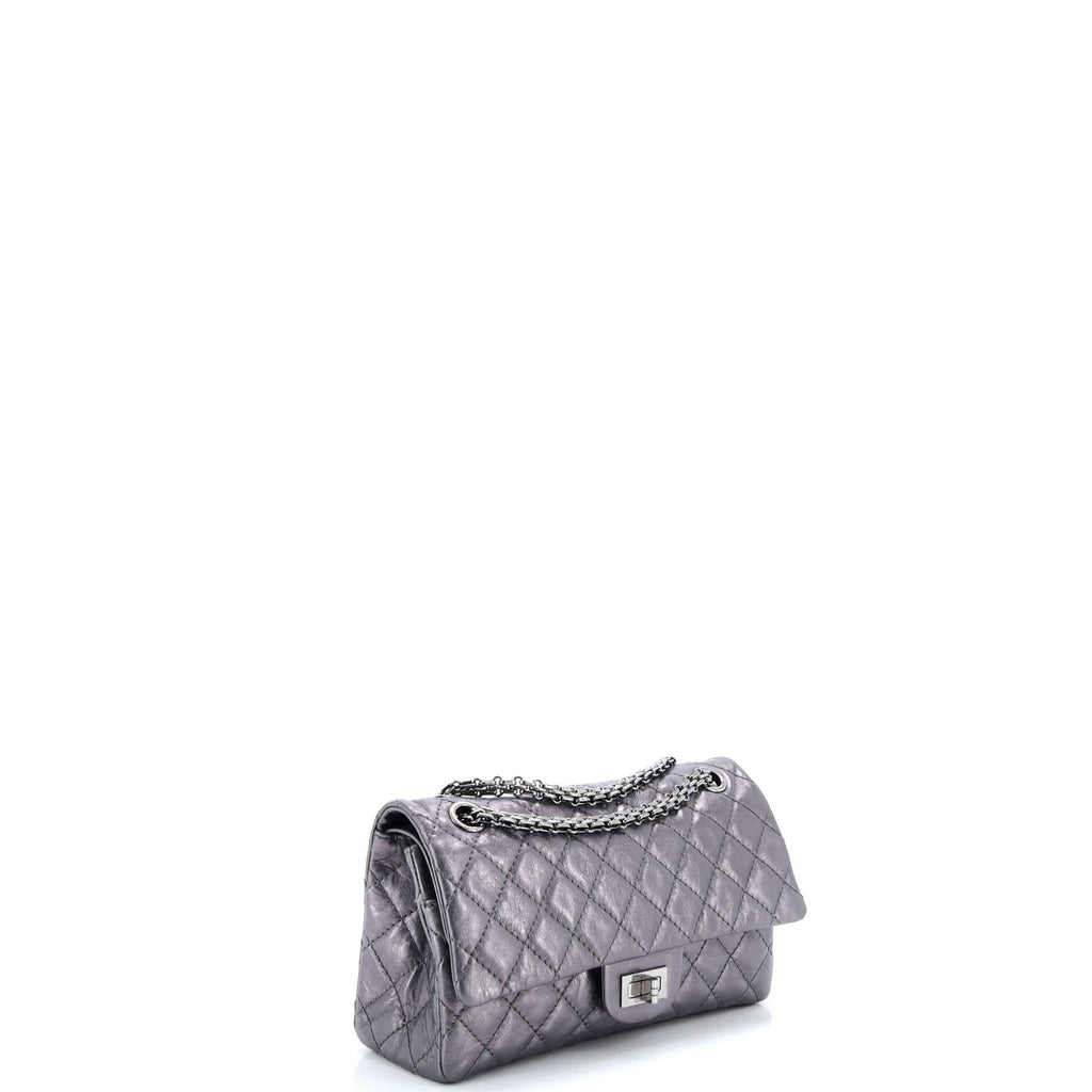 Reissue 2.55 Flap Bag with Flap Bag Coin Purse Quilted Metallic Aged Calfskin 225