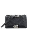 Boy Flap Bag Chevron Calfskin Old Medium