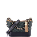 Gabrielle Hobo Chevron Aged Calfskin Small