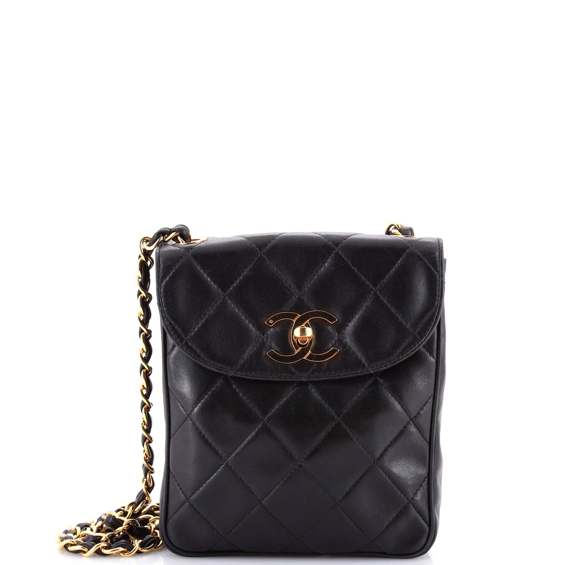 Vintage Square CC Flap Bag Quilted Lambskin Medium
