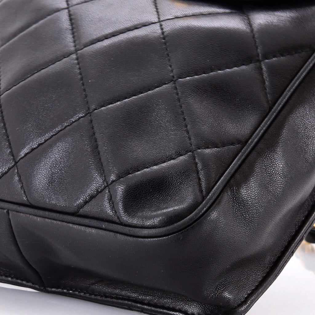 Vintage Square CC Flap Bag Quilted Lambskin Medium