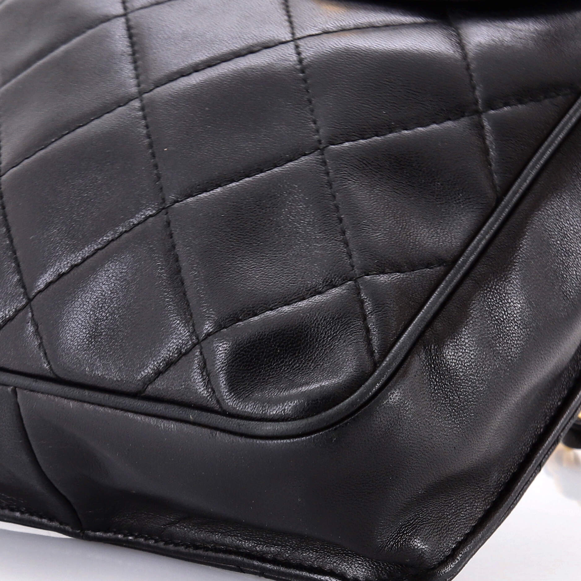 Vintage Square CC Flap Bag Quilted Lambskin Medium