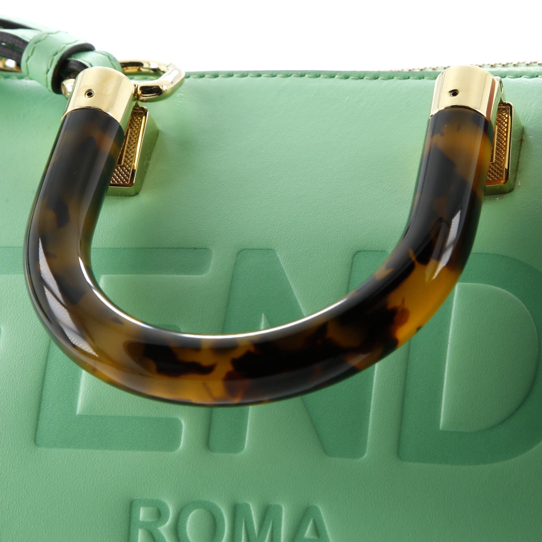 Logo By The Way Top Handle Bag Embossed Leather Mini