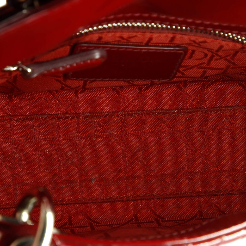 Lady Dior Bag Cannage Quilt Patent Mini