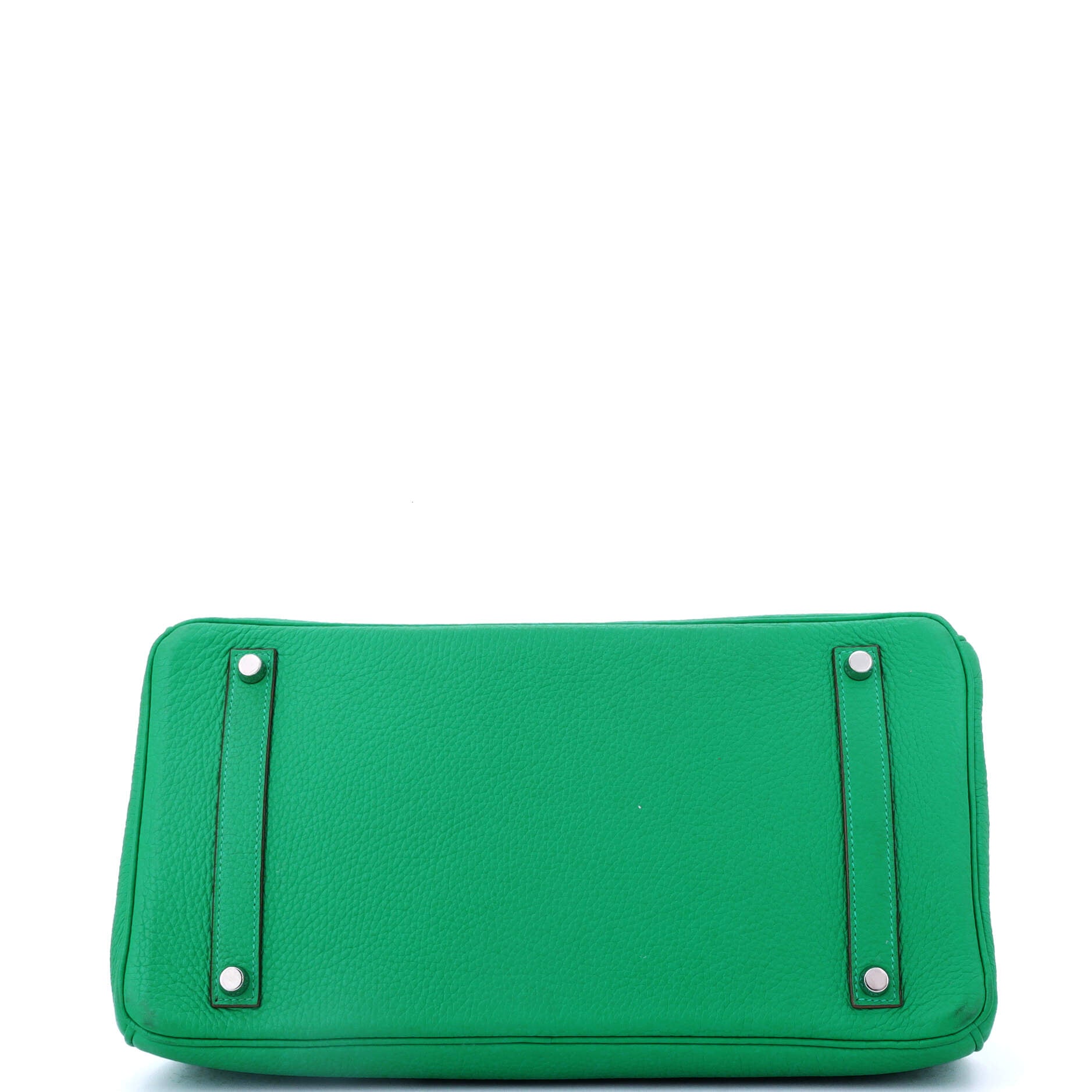 Birkin Handbag Menthe Clemence with Palladium Hardware 35
