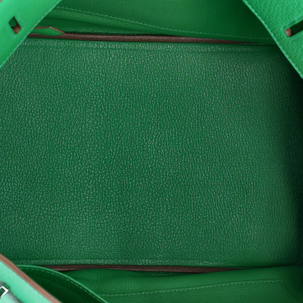 Birkin Handbag Menthe Clemence with Palladium Hardware 35