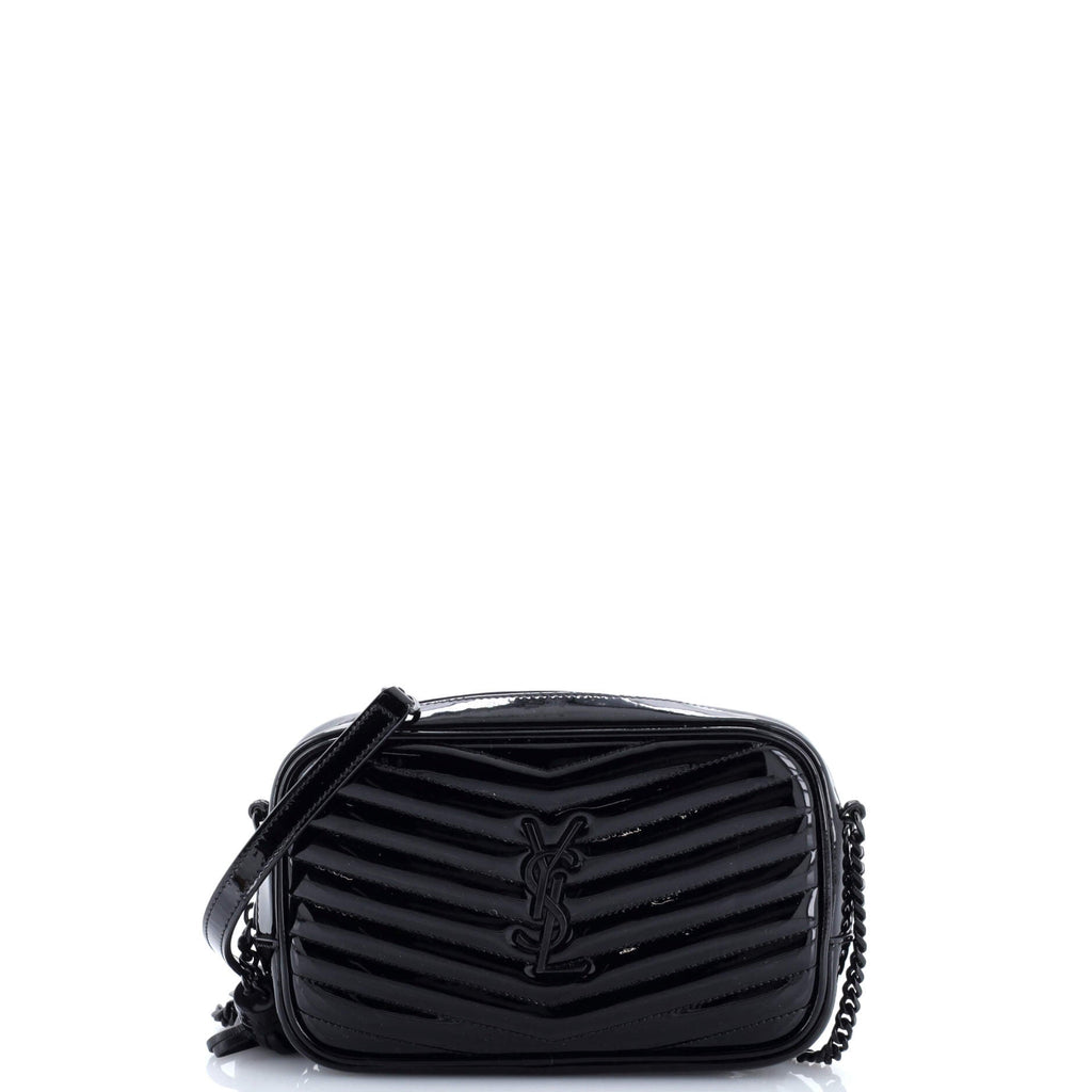 Lou Camera Bag Matelasse Chevron Patent Mini