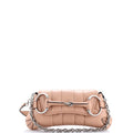 Horsebit Chain Shoulder Bag Vertical Quilted Leather Small