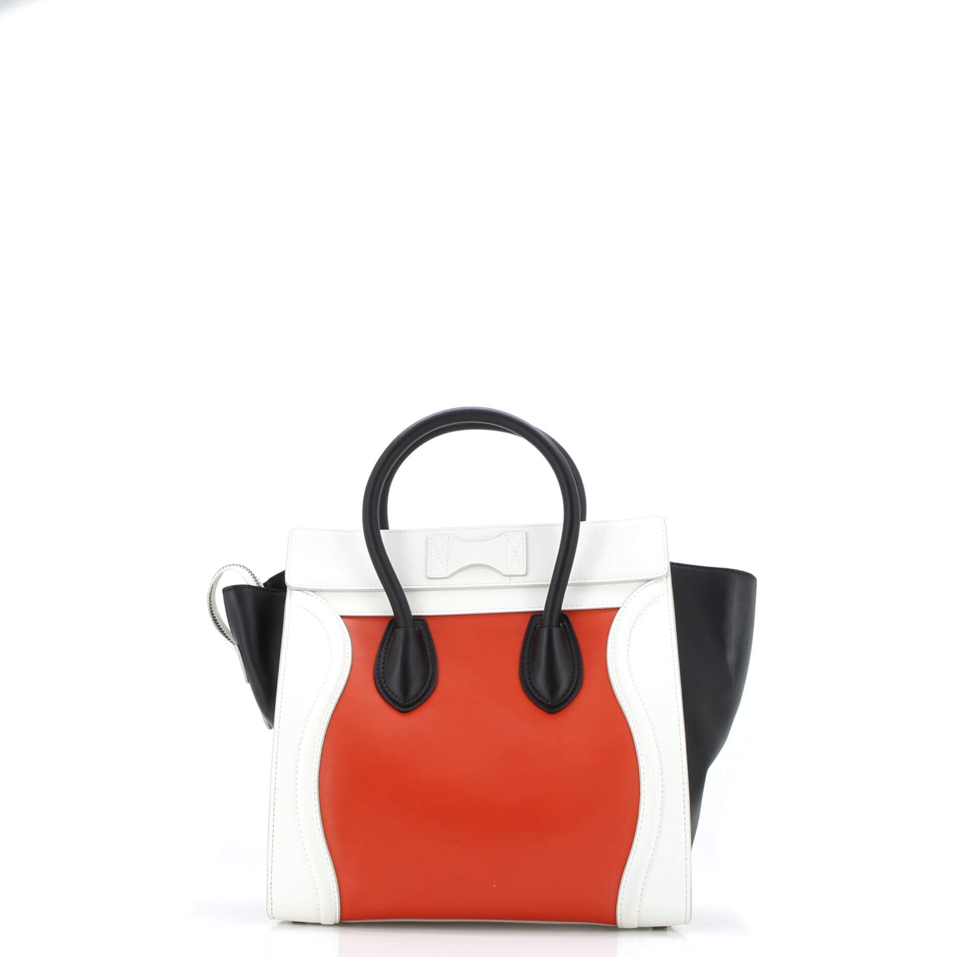 Tricolor Luggage Bag Leather Mini