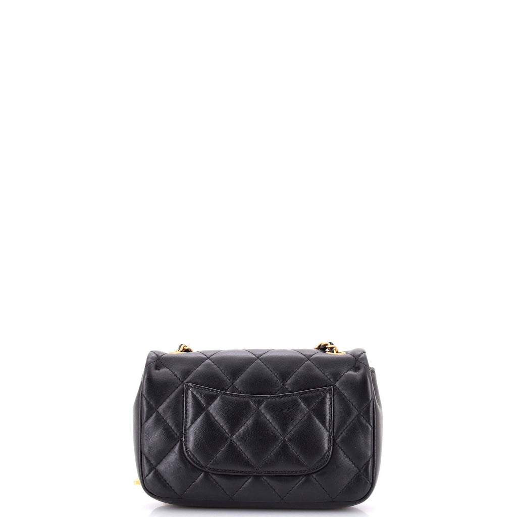 Heart Charms Flap Bag Quilted Lambskin Mini