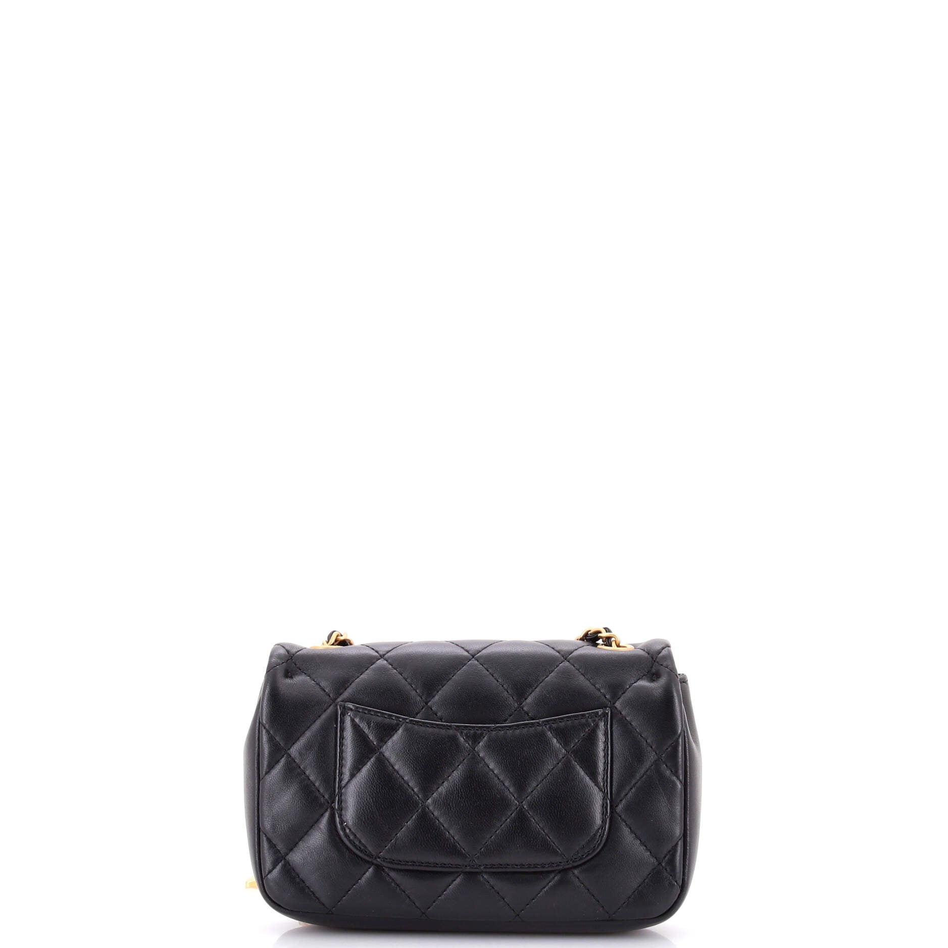 Heart Charms Flap Bag Quilted Lambskin Mini