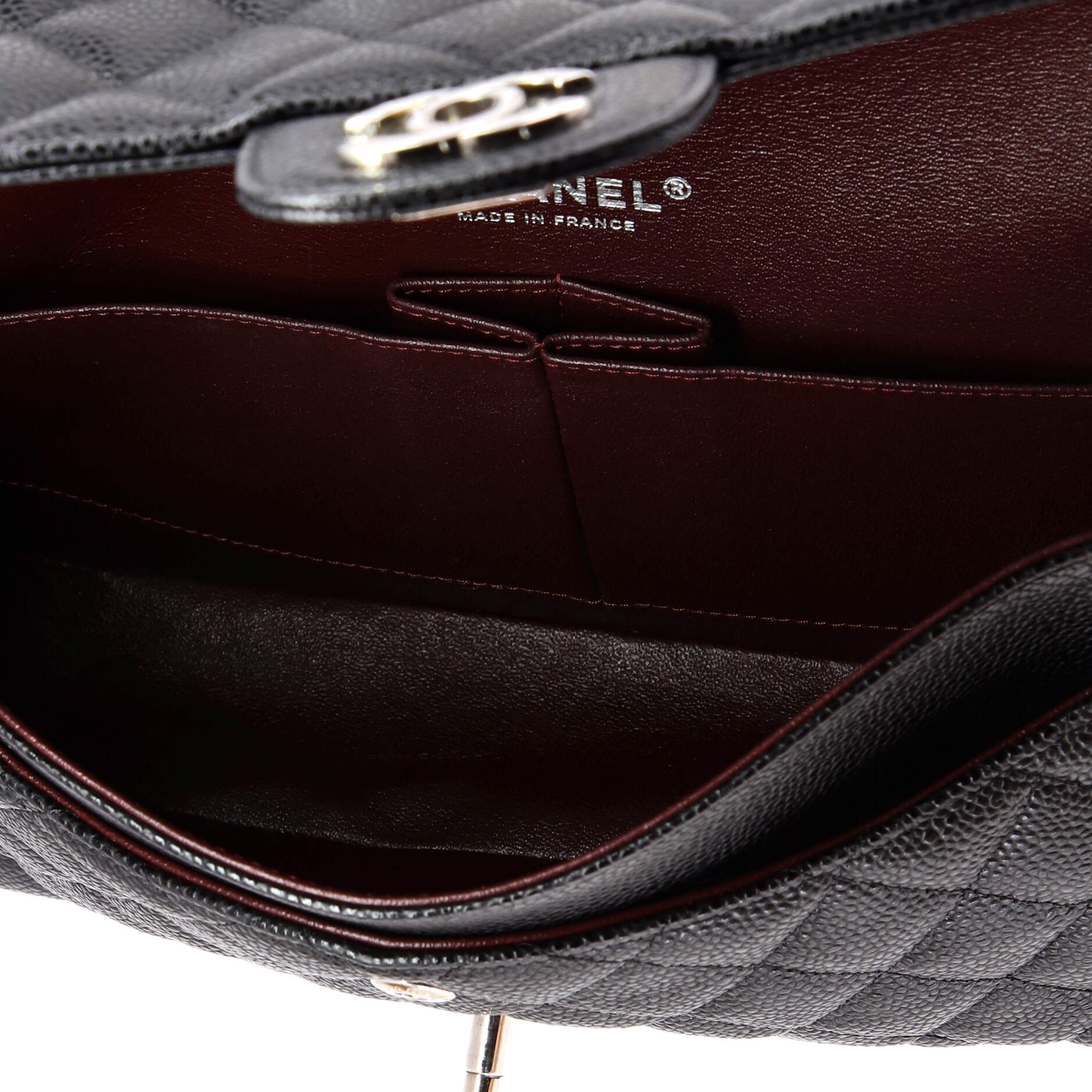 Classic Double Flap Bag Quilted Caviar Medium