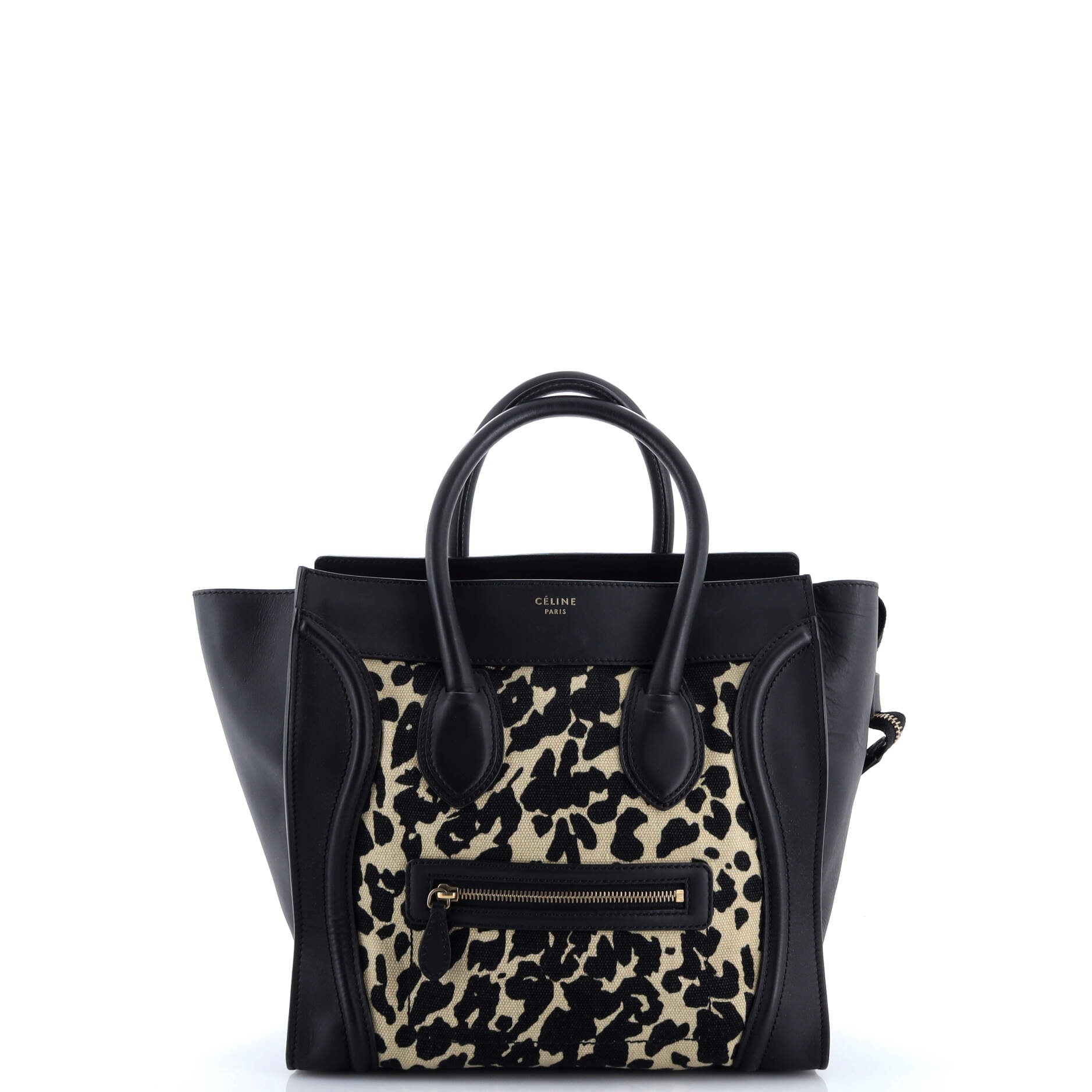 Luggage Bag Printed Canvas and Leather Mini