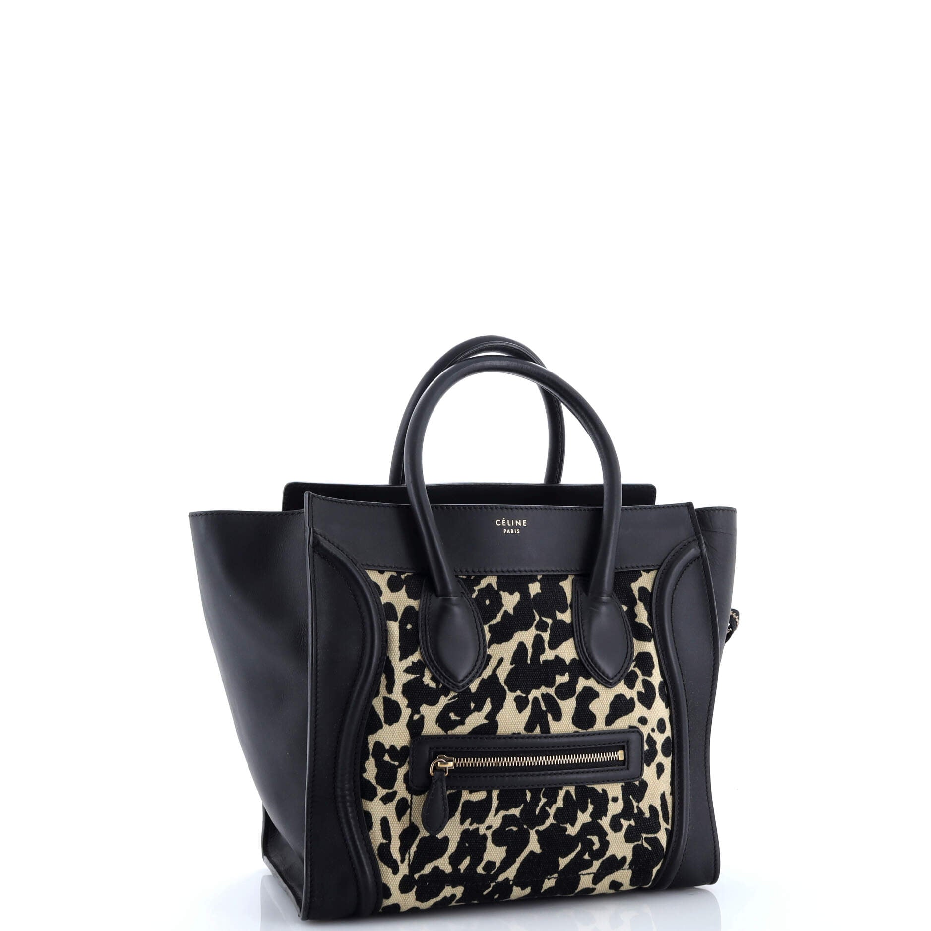 Luggage Bag Printed Canvas and Leather Mini