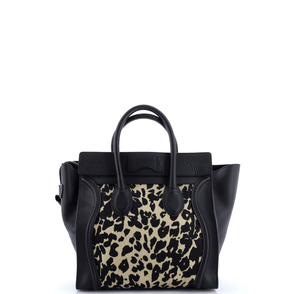 Luggage Bag Printed Canvas and Leather Mini