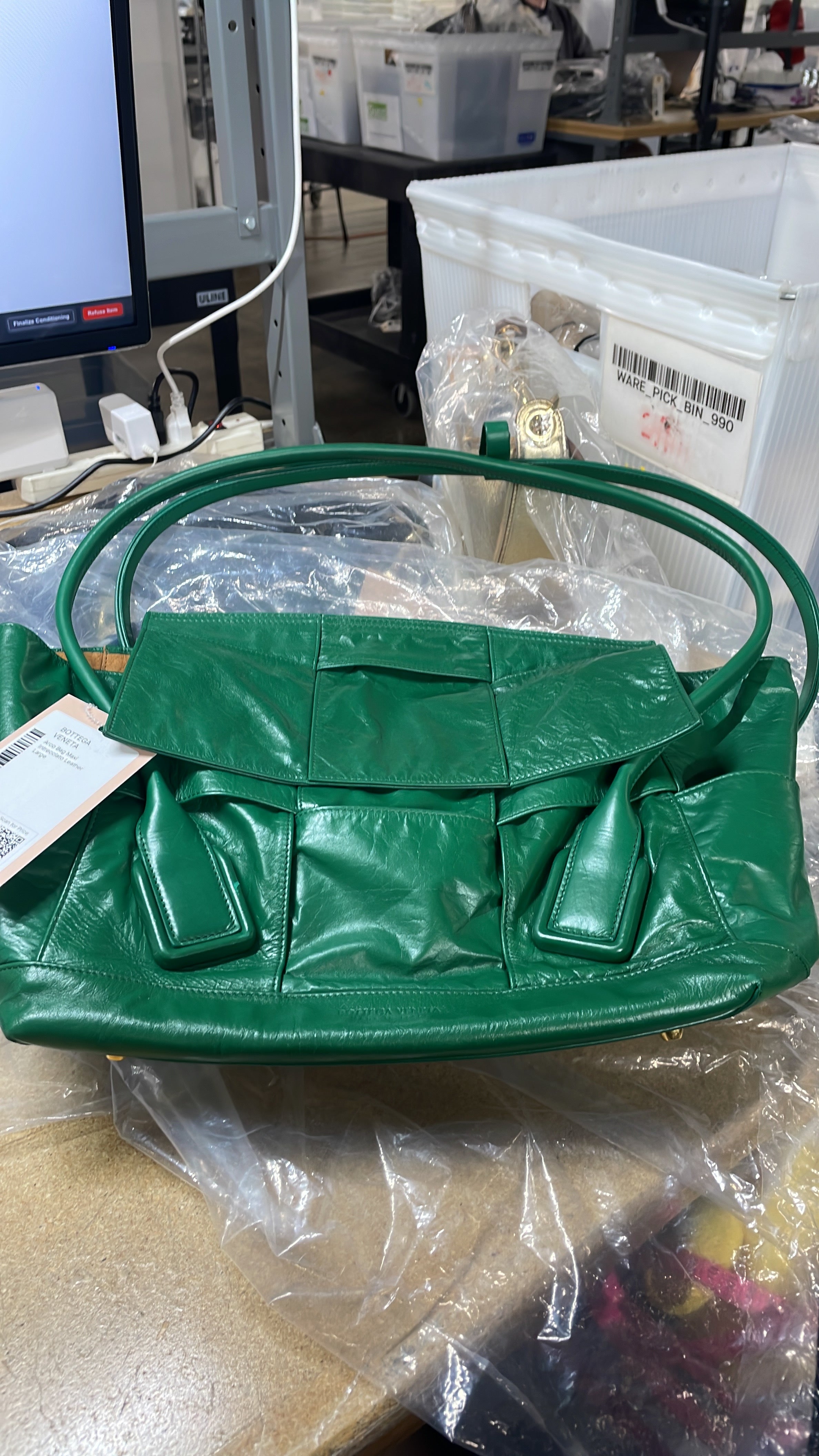 Arco Bag Maxi Intrecciato Leather Medium
