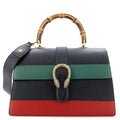 Dionysus Bamboo Top Handle Bag Colorblock Leather Large