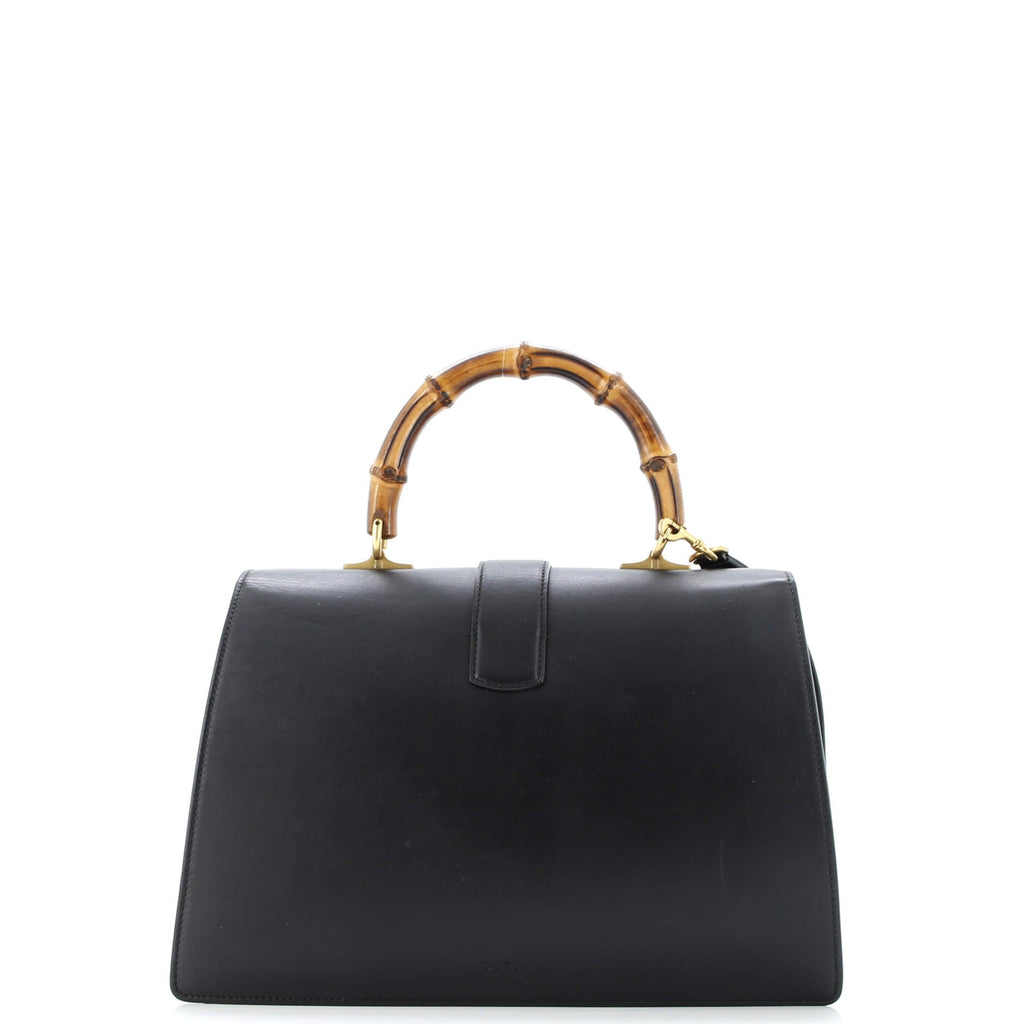 Dionysus Bamboo Top Handle Bag Colorblock Leather Large