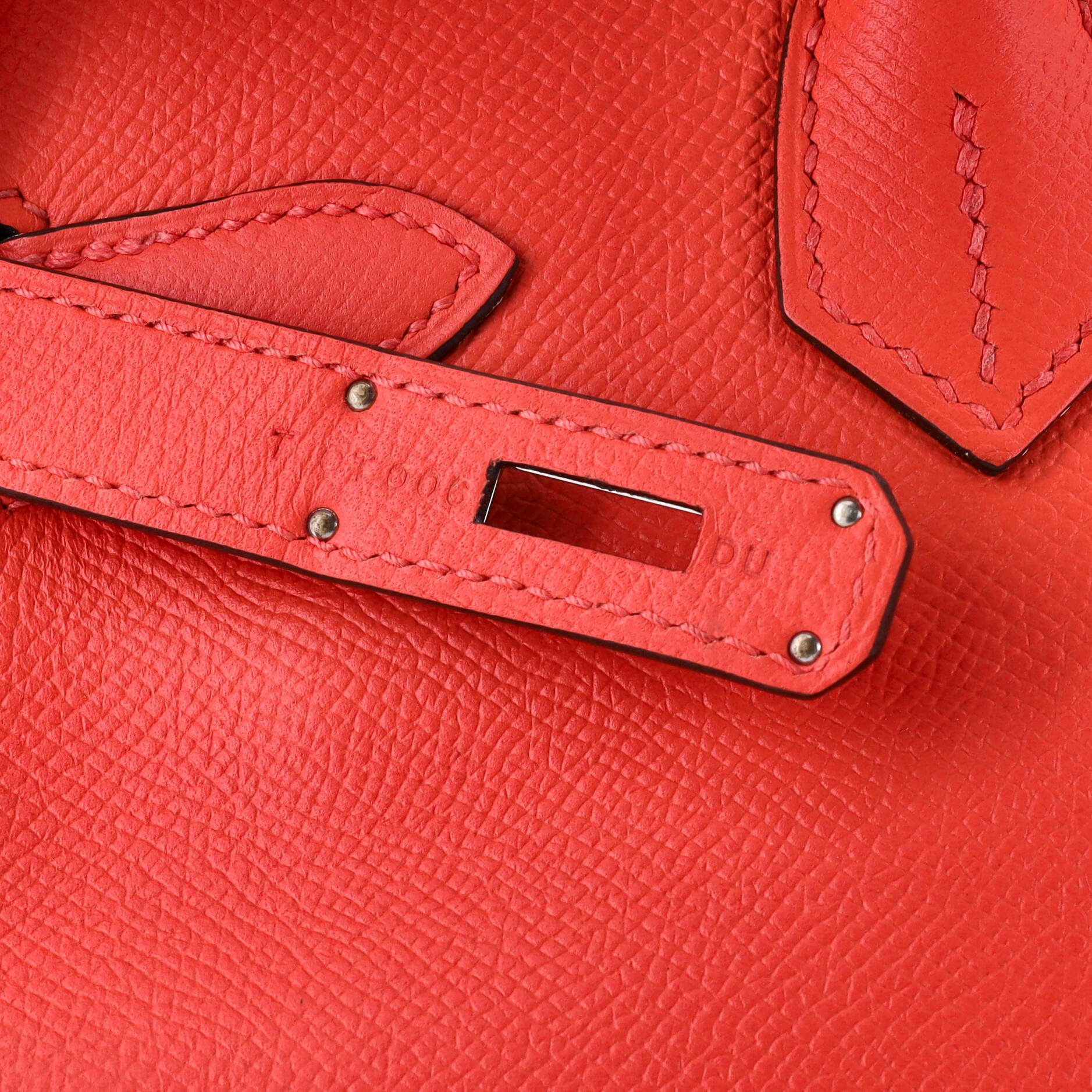 Birkin Handbag Rouge Pivoine Epsom with Palladium Hardware 30