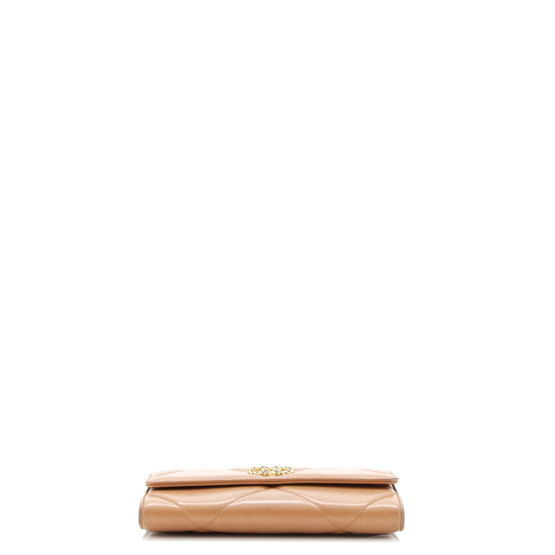 19 Flap Wallet Quilted Lambskin Long