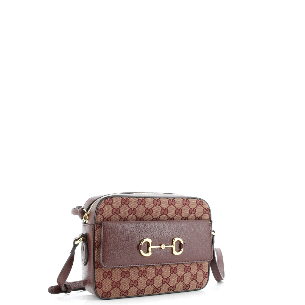 Horsebit 1955 Flap Pocket Camera Bag GG Canvas and Leather Small