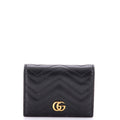 GG Marmont Flap Card Case Matelasse Leather