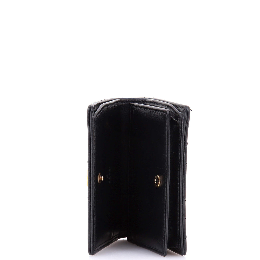 GG Marmont Flap Card Case Matelasse Leather