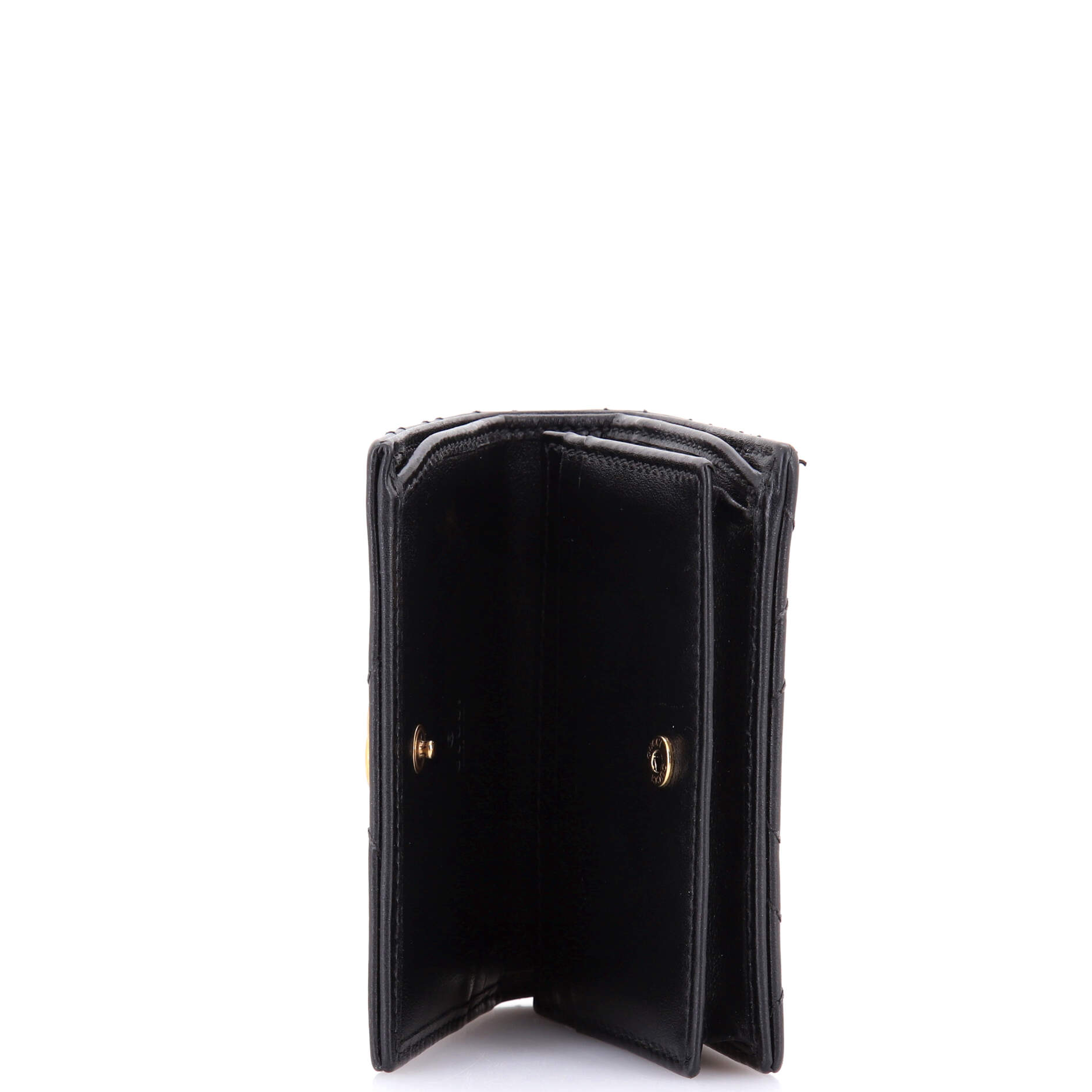 GG Marmont Flap Card Case Matelasse Leather