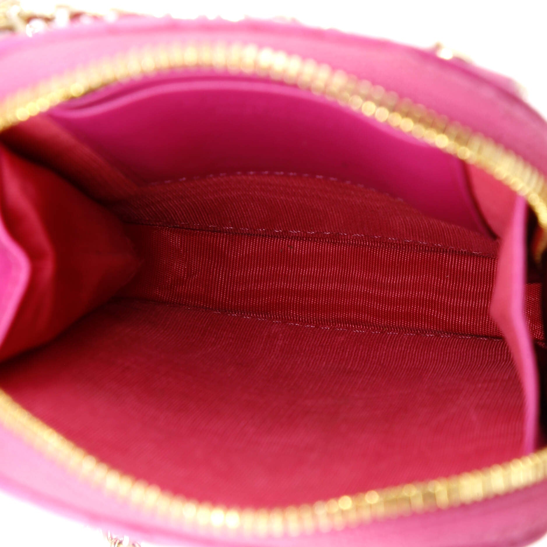 Lady Dior Phone Holder on Chain Cannage Quilt Lambskin