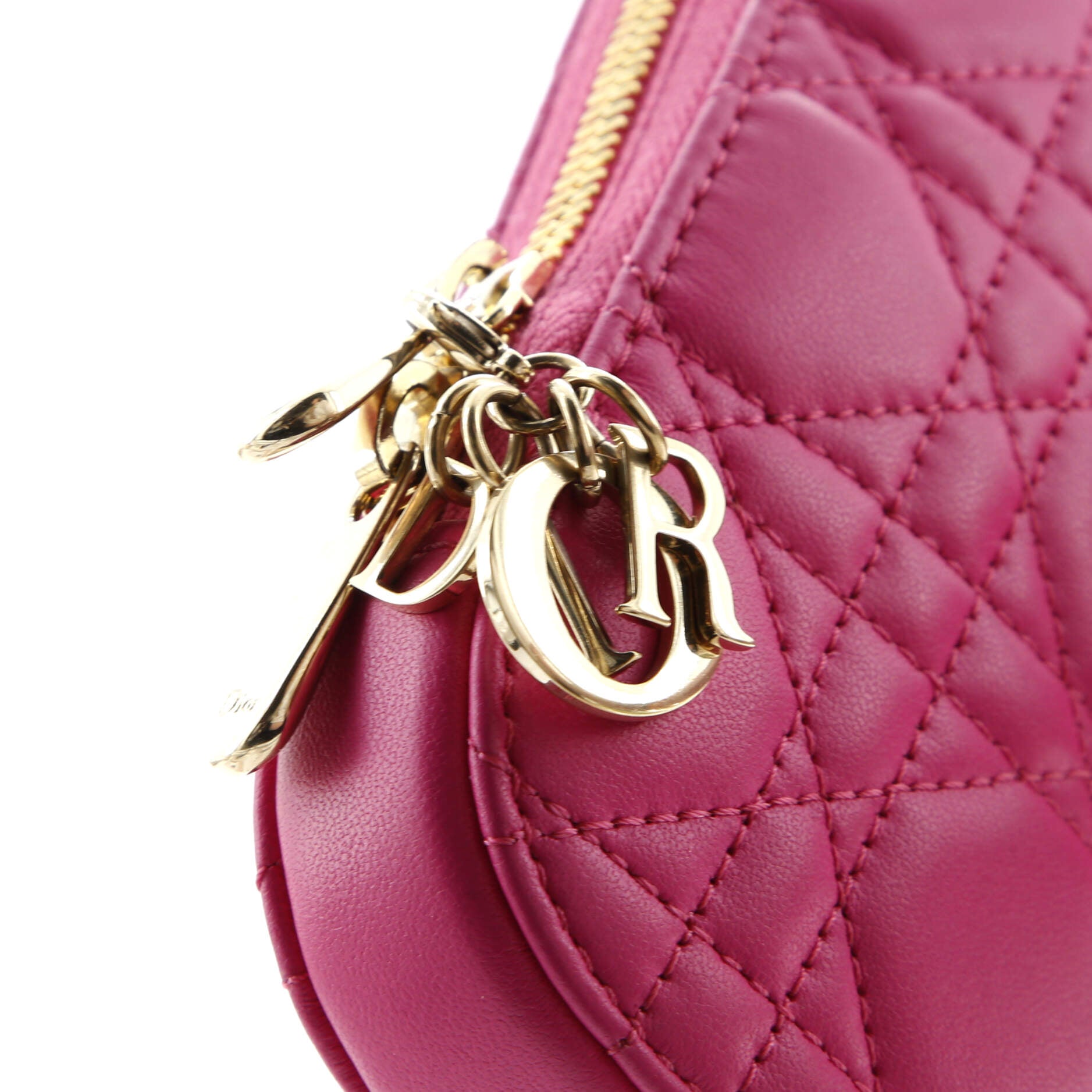 Lady Dior Phone Holder on Chain Cannage Quilt Lambskin