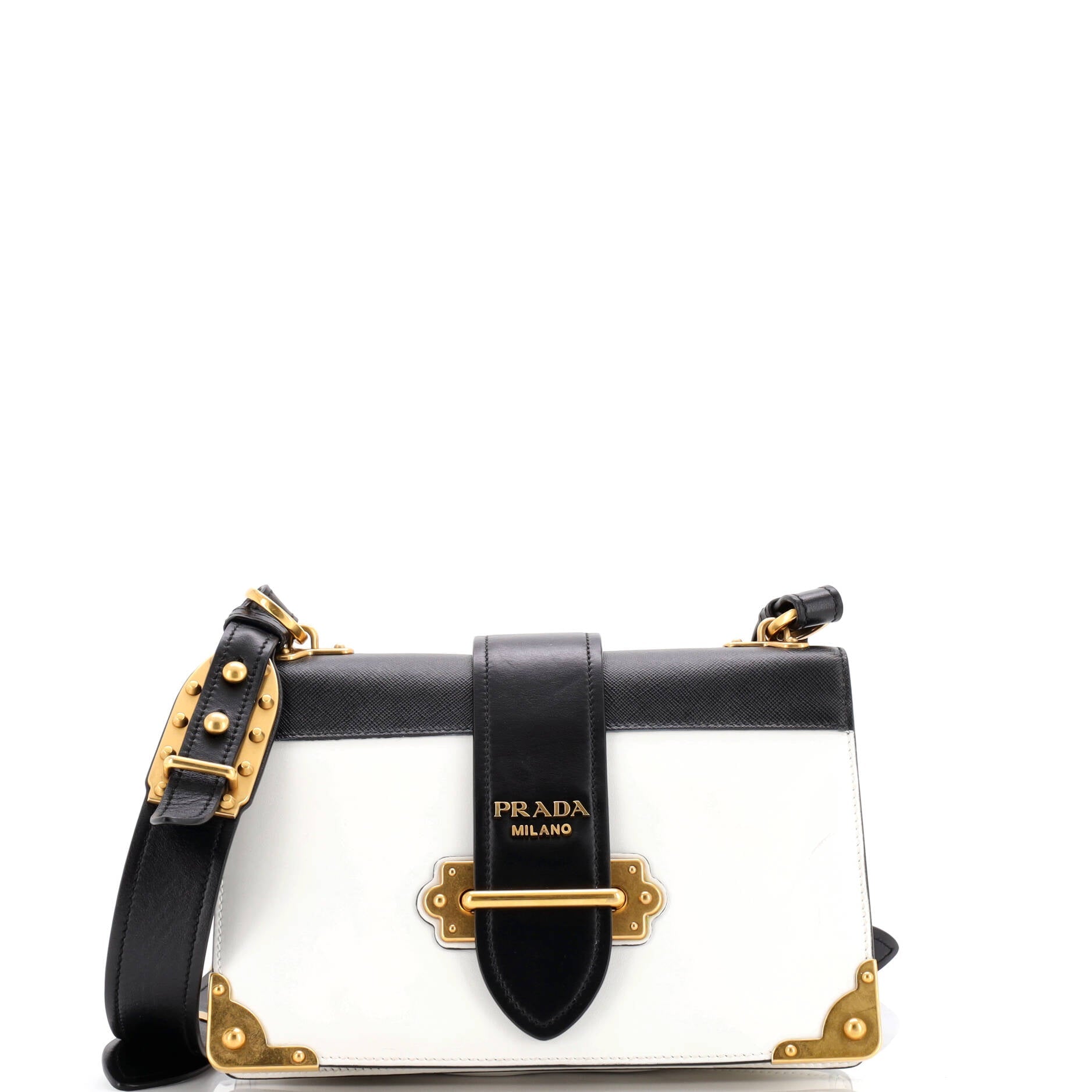 Cahier Crossbody Bag Leather and Saffiano Leather Large