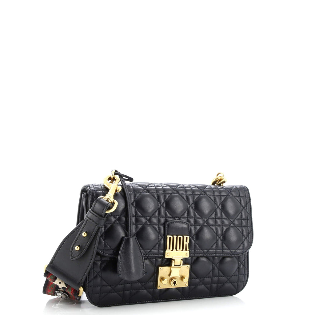 Dioraddict Flap Bag with Strap Cannage Quilt Lambskin Medium