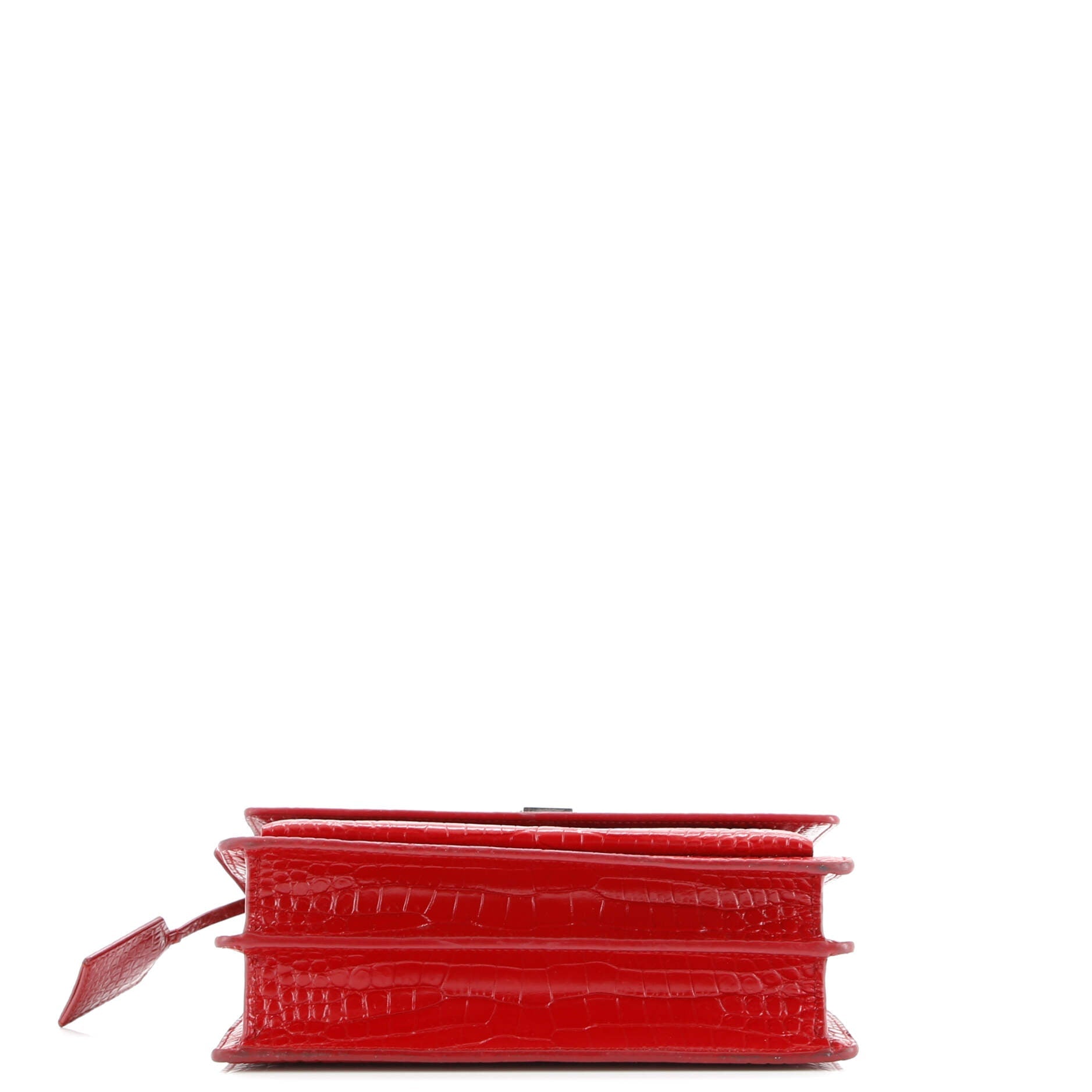 Sunset Crossbody Bag Crocodile Embossed Leather Medium
