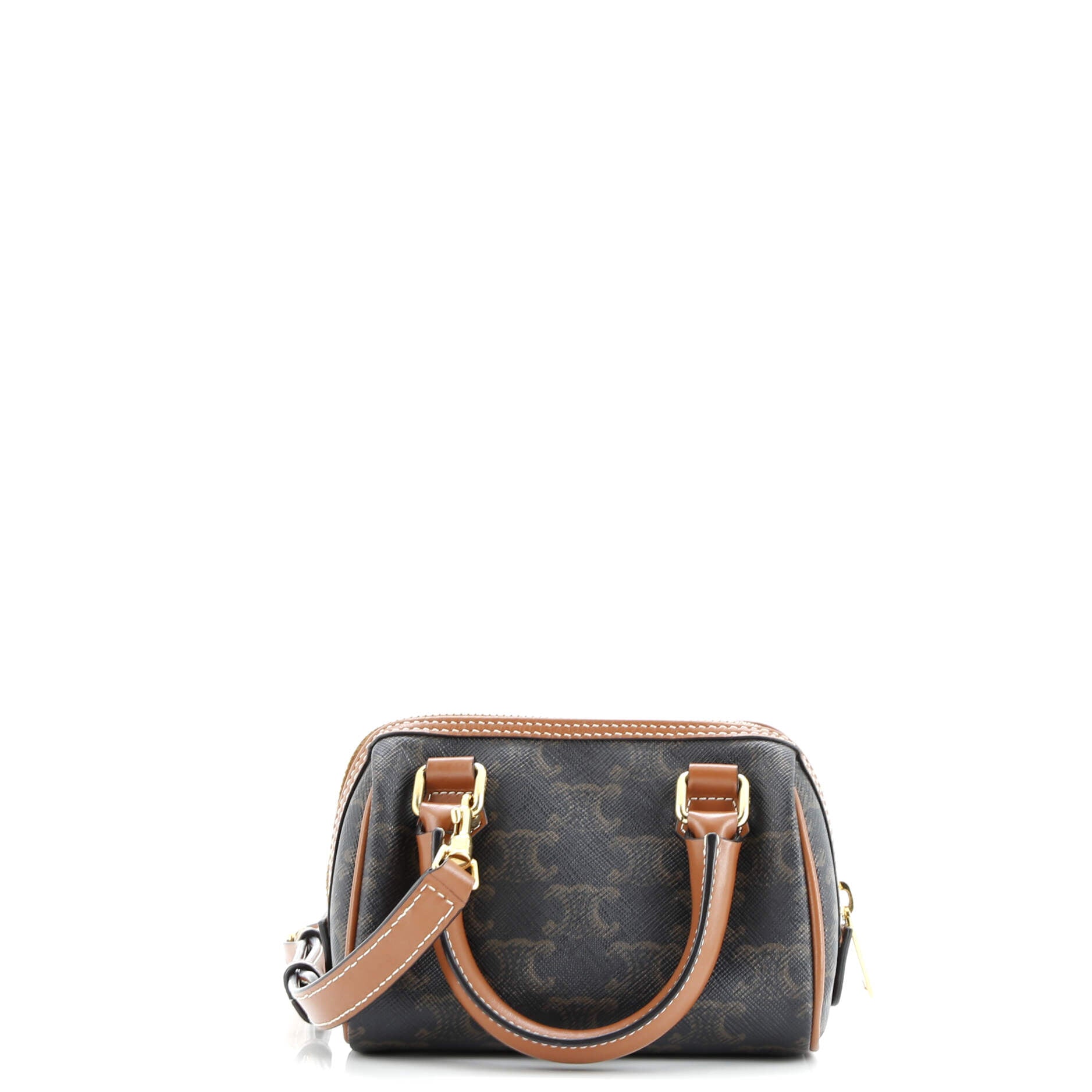 Boston Bag Triomphe Coated Canvas Mini