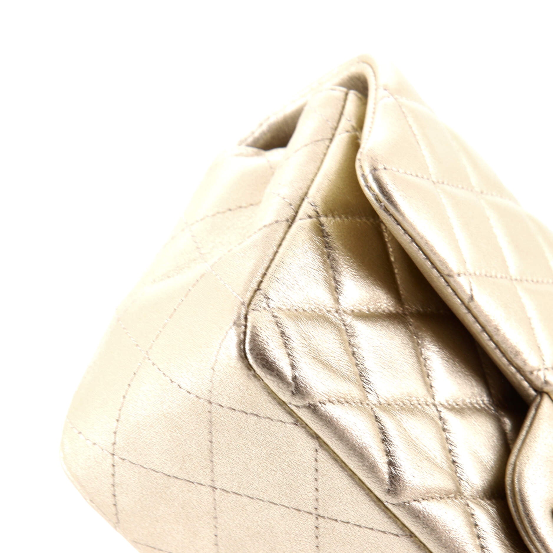 Classic Single Flap Bag Quilted Metallic Lambskin Mini