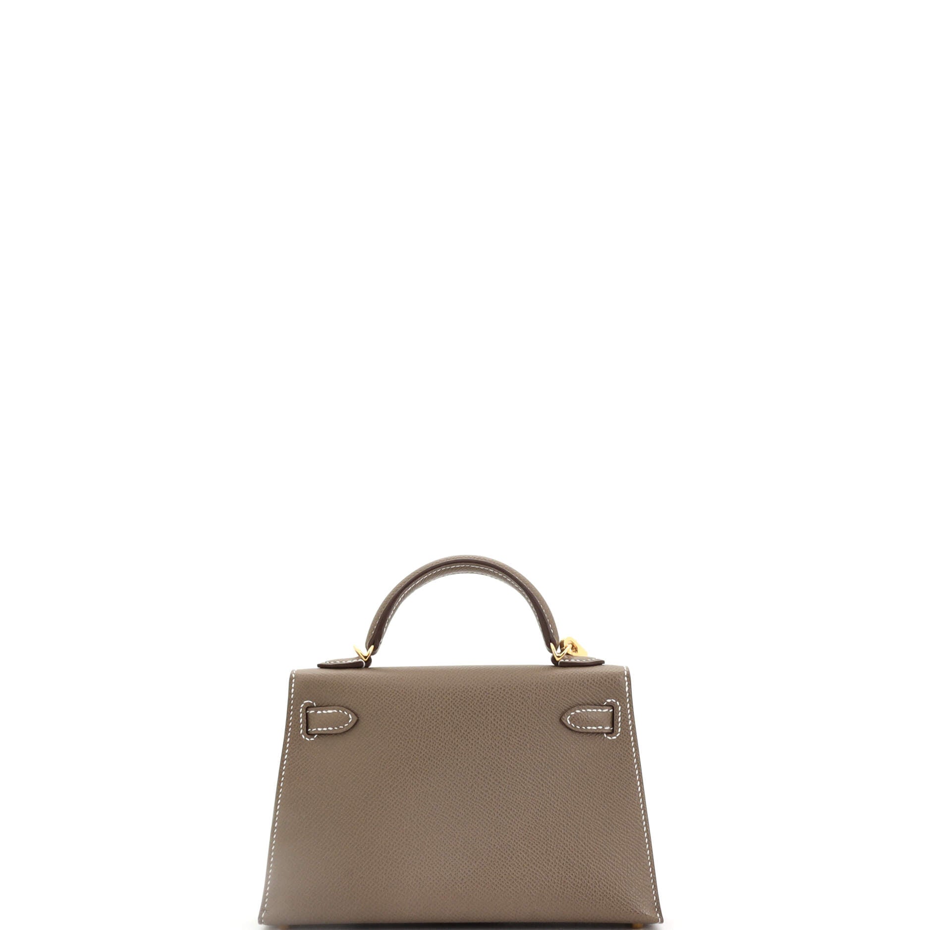 Kelly Mini II Bag Grey Madame with Gold Hardware 20