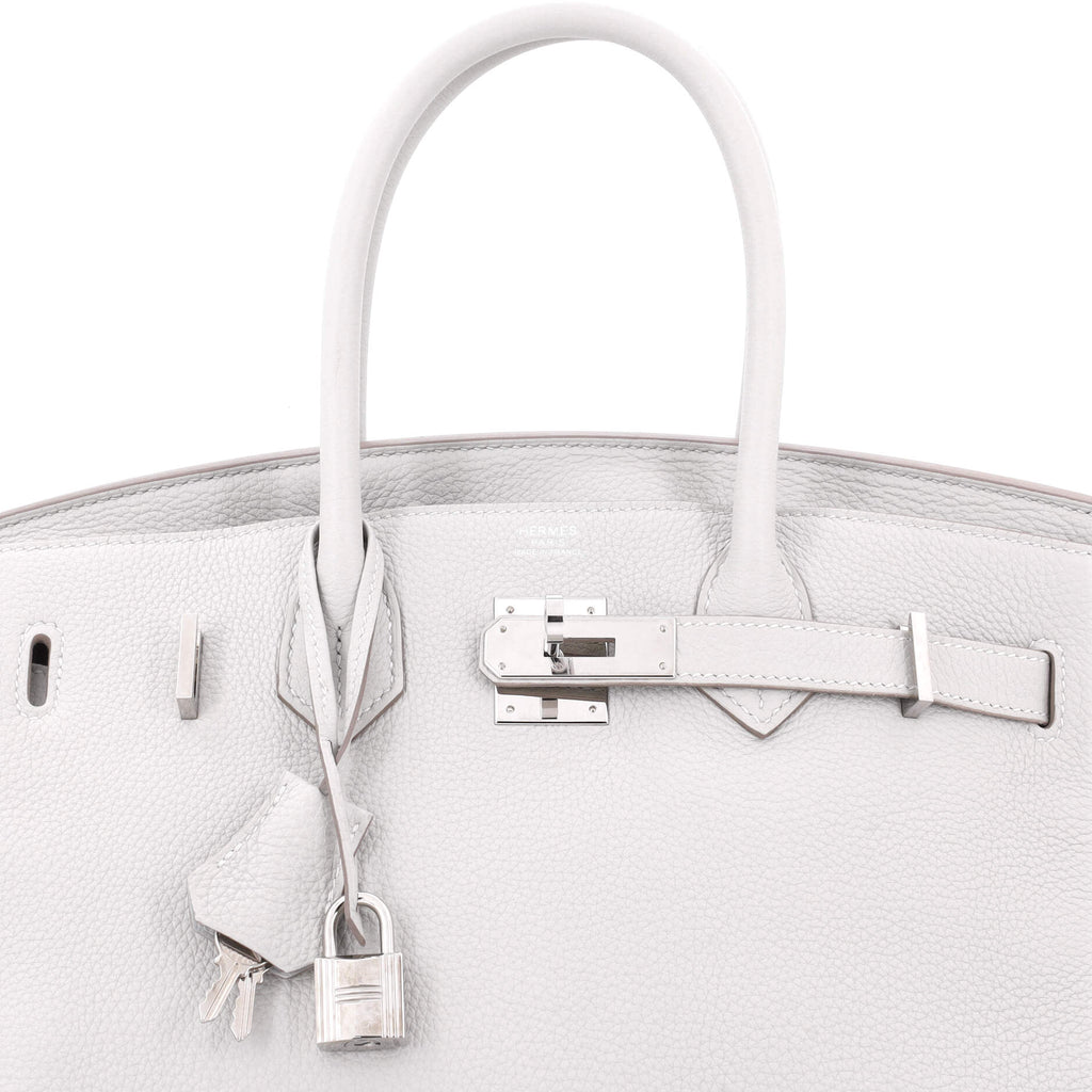 Birkin Handbag Grey Togo with Palladium Hardware 30