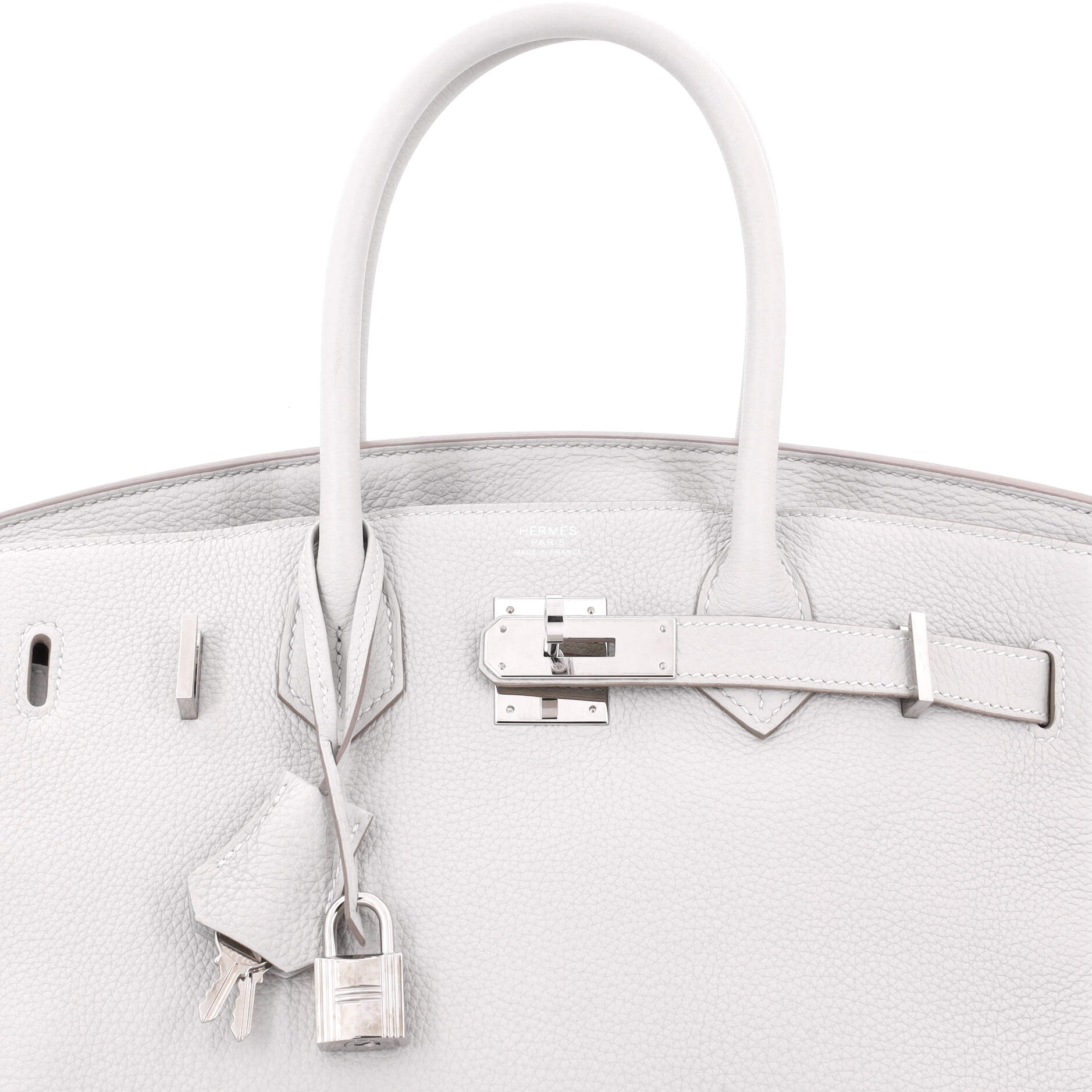 Birkin Handbag Grey Togo with Palladium Hardware 30