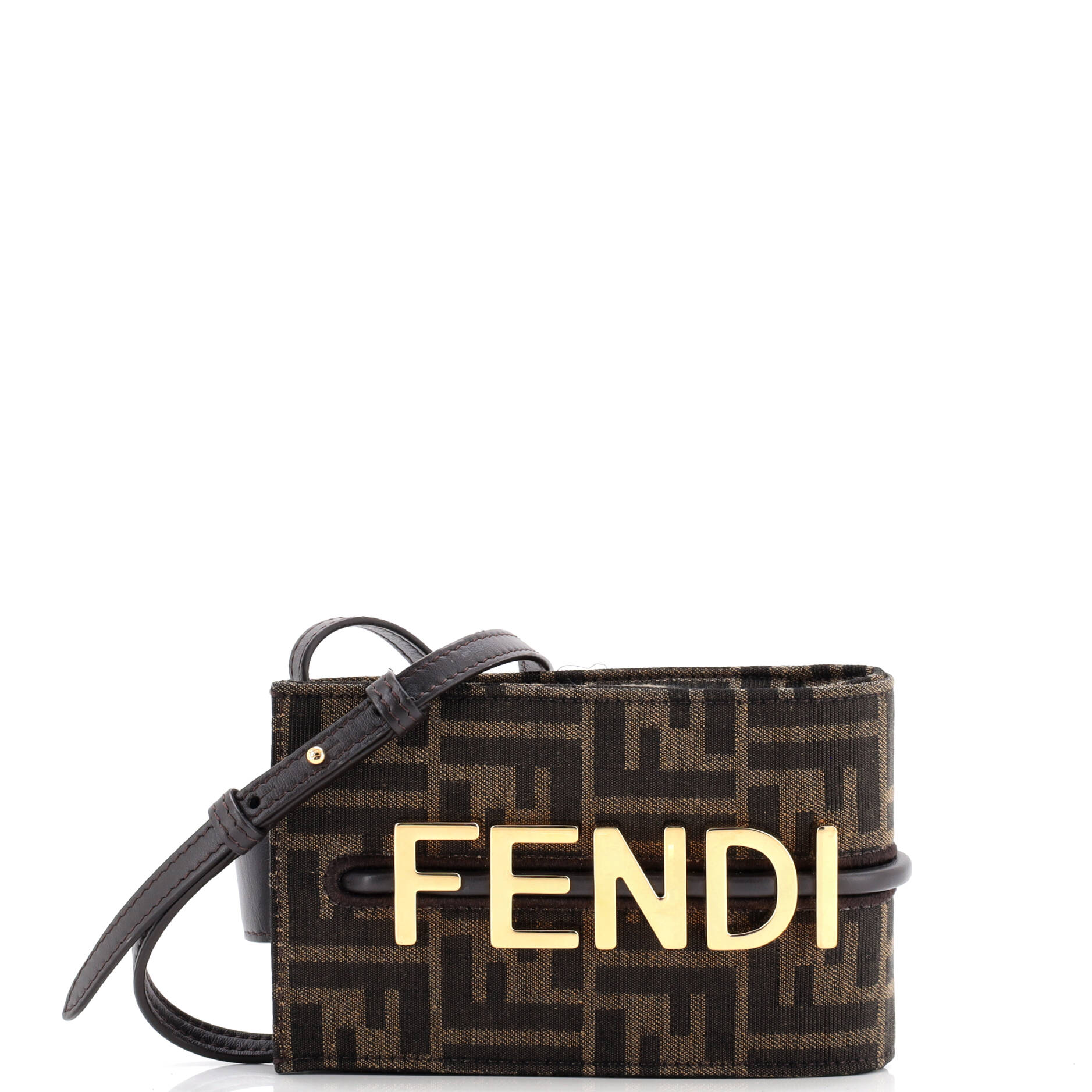 Logo Phone Holder Bag Zucca Canvas