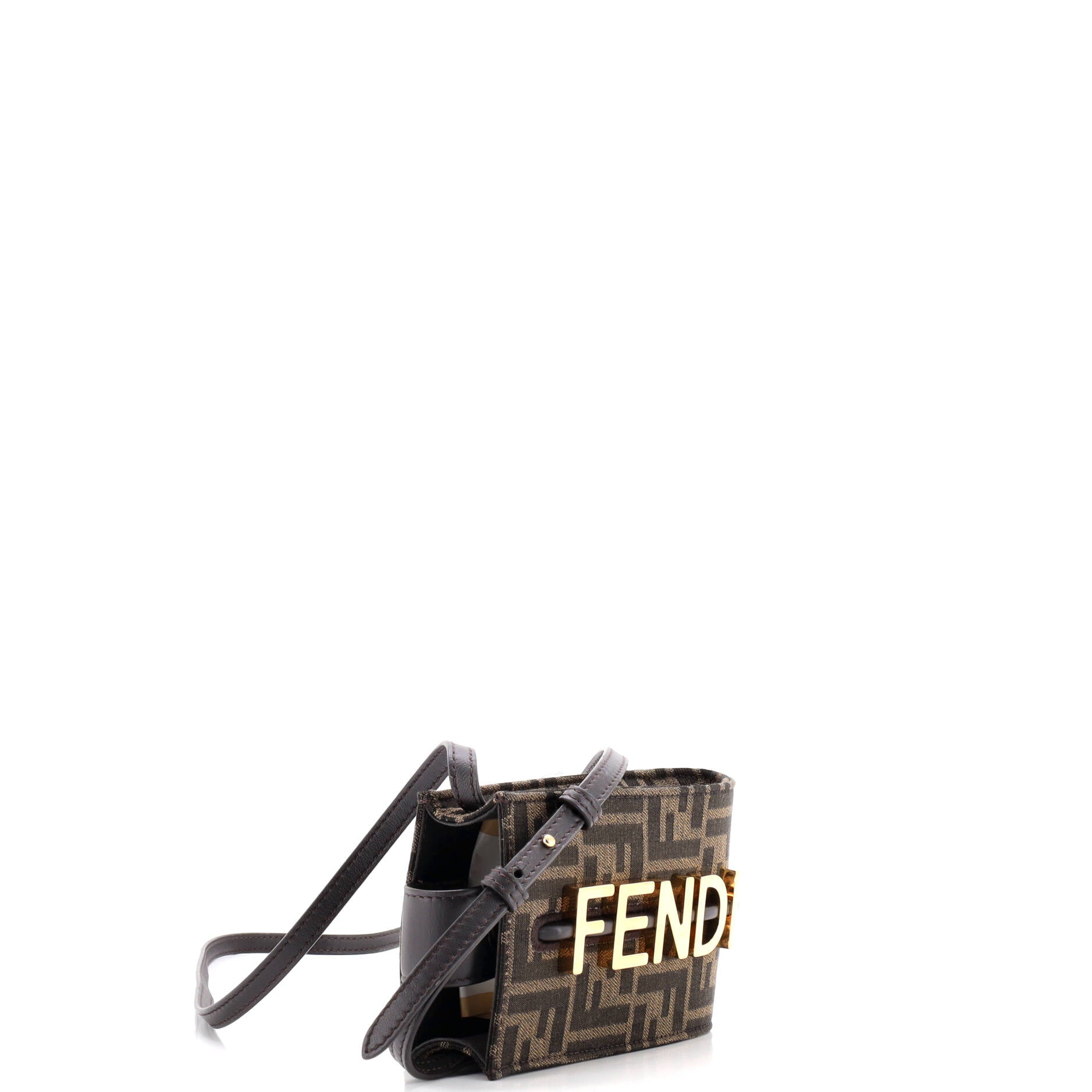 Logo Phone Holder Bag Zucca Canvas