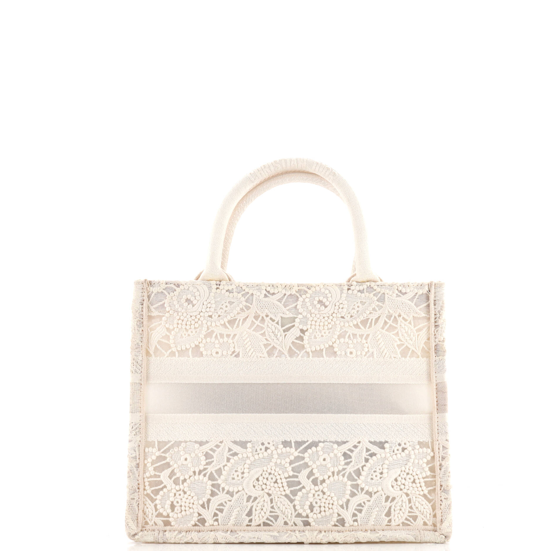 Book Tote Embroidered Lace Small