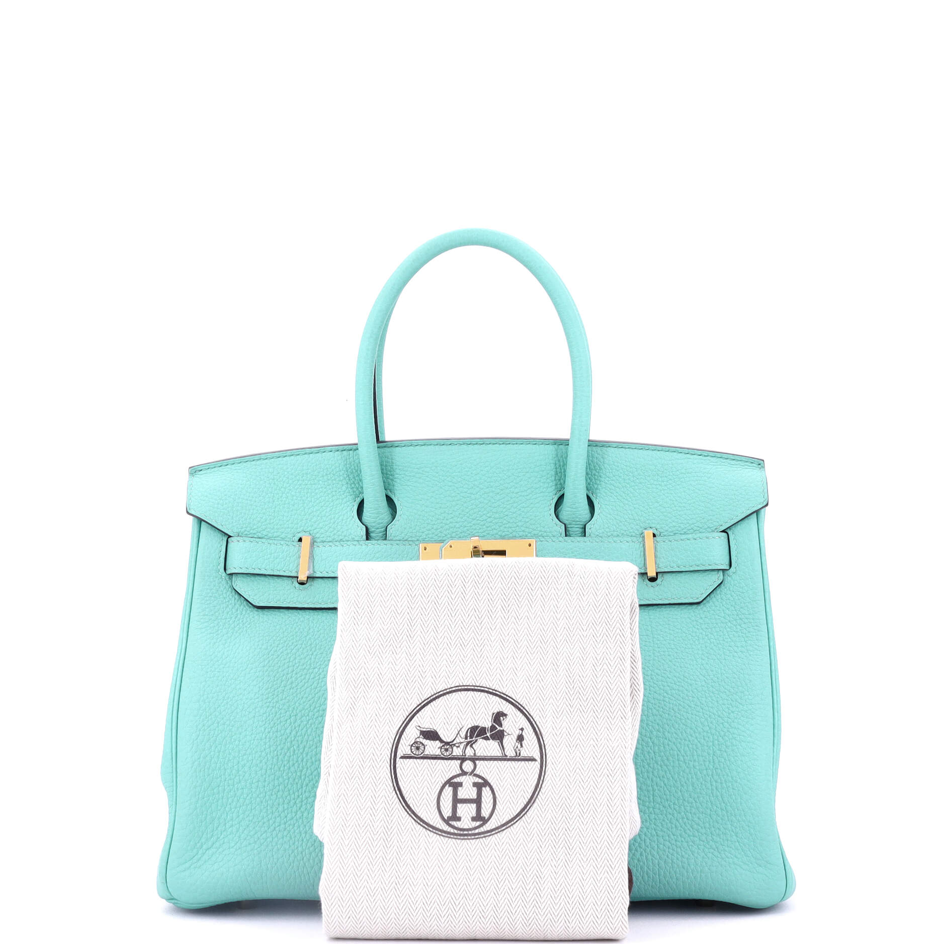 Birkin Handbag Bleu Atoll Togo with Gold Hardware 30