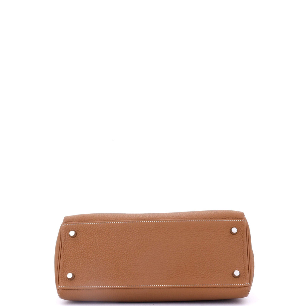 Kelly Handbag Gold Togo with Palladium Hardware 28