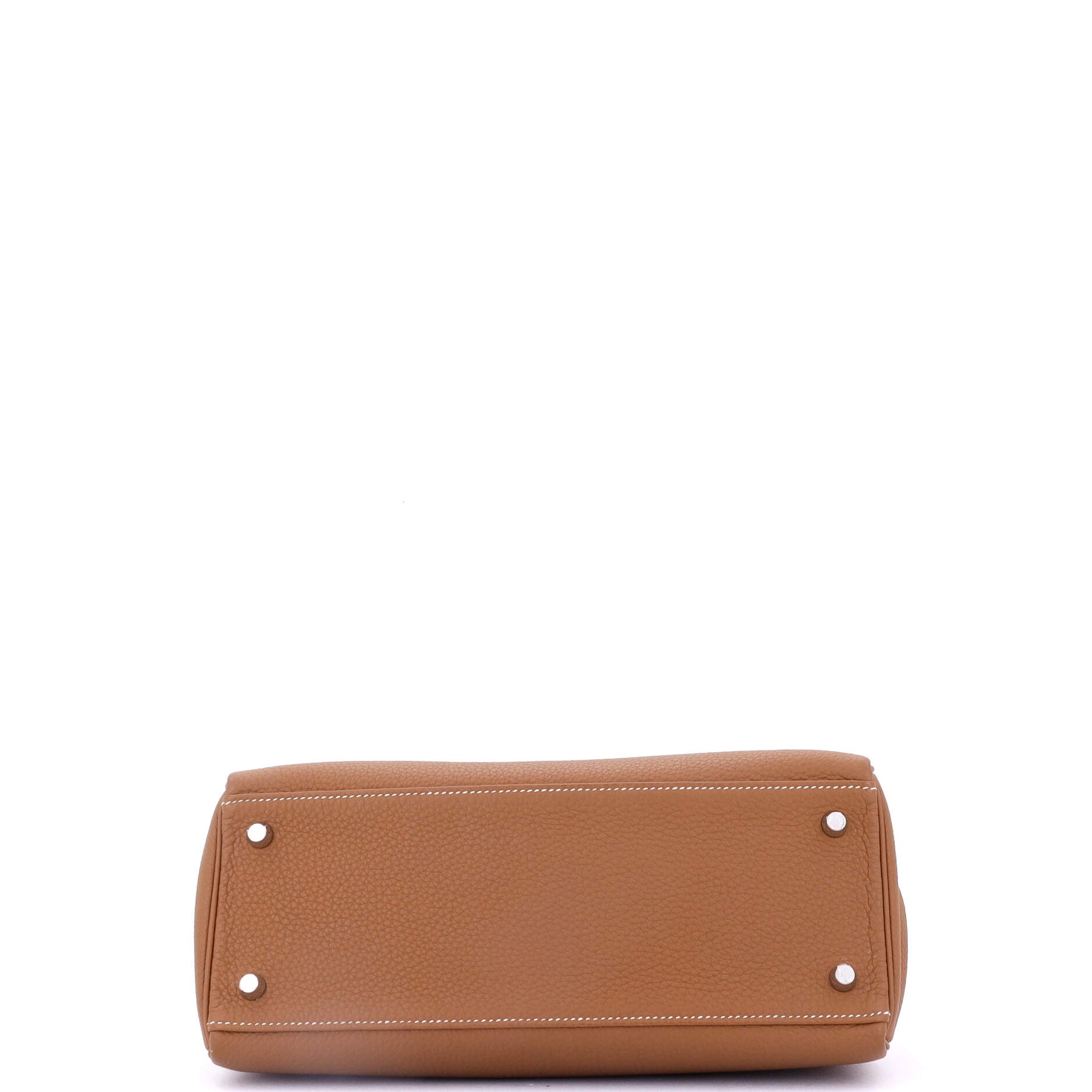 Kelly Handbag Gold Togo with Palladium Hardware 28